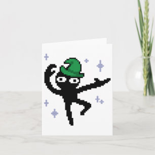Inscryption Dancing Pixel Wizard Horror Card Game Karte