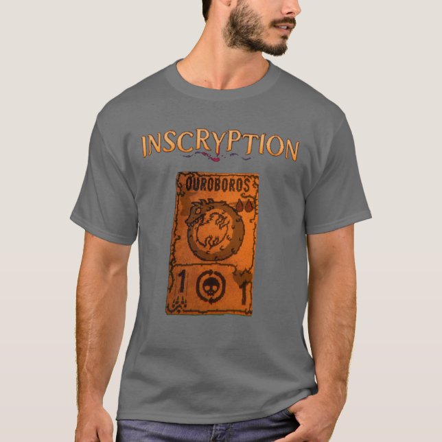 Inscryption Psychological Horror Ouroboros d Game  T-Shirt (Vorderseite)