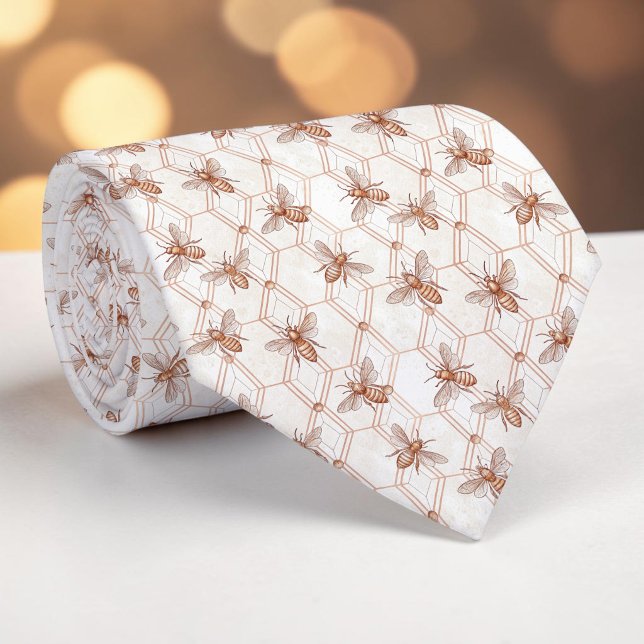 Insect Bug Bee Pattern Custom Necktie Krawatte (Von Creator hochgeladen)