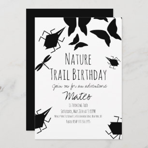 Insect Bug Butterfly Nature Birthday Party Einladung