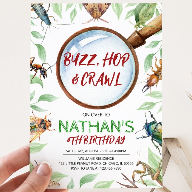 Insect Bugs Birthday Einladung (Von Creator hochgeladen)