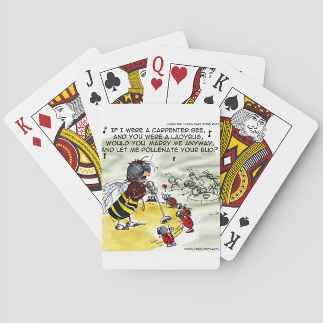 Insect Nightclub Singers Funny Spielkarten (Rückseite)