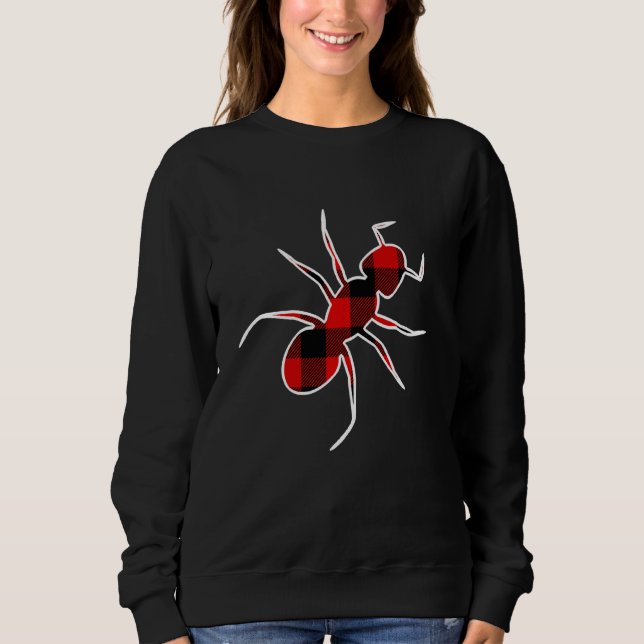 Insect Red Buffalo Kariert Bug Fly Matching Pj Fam Sweatshirt (Vorderseite)
