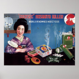 INSECT REPELLENT Kimono Frauen Japan Werbung Poster