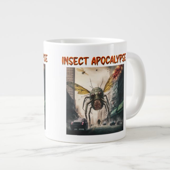 Insekt-Apokalypse Jumbo-Tasse (Vorderseite Rechts)