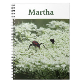 Insekt auf Elderflower Spiral Notebook Notizblock