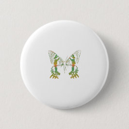 Insekt Moth Green Orange Button