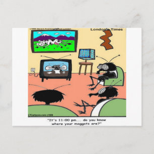 Insekten-Eltern Lustiger Cartoon Postkarte