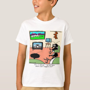 Insekten-Eltern Lustiger Cartoon T-Shirt