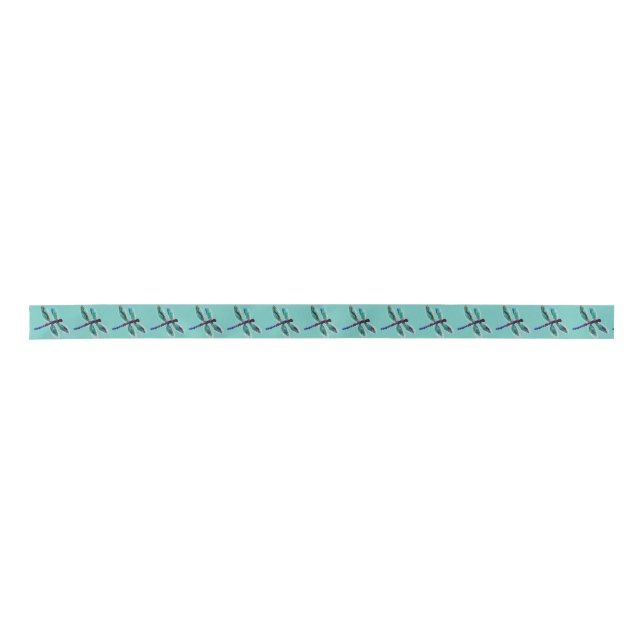 Insekten-Kunst-schöne Libelle Satinband (Vorderseite)