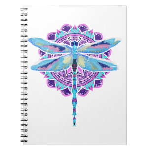 Insekten lieben Tiergeschenk Mandala Dragonfly Notizblock