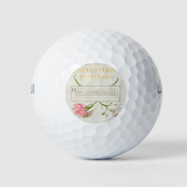 Insekten, Nelken und Judas Tree von Mira Calli Golfball (Vorderseite)