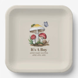 Insekten Pilz-Wald-Natur Kinderdusche Pappteller