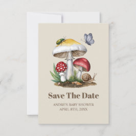 Insekten Pilz-Wald-Natur Kinderdusche Save The Date