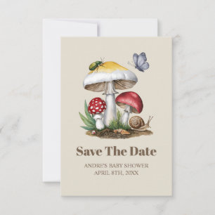 Insekten Pilz-Wald-Natur Kinderdusche Save The Date