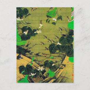 Insekten von der Pond Side Malerei von Ito Jakuchu Postkarte