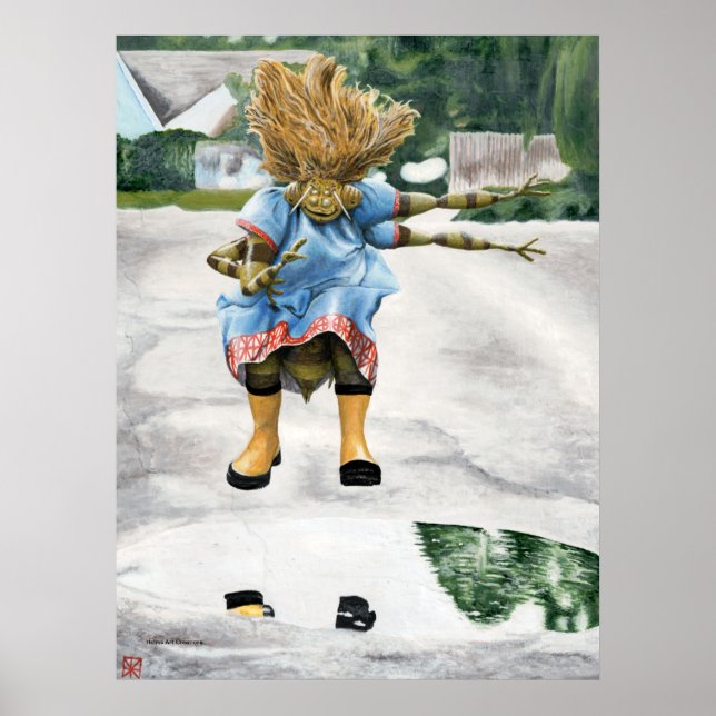 Insektenkind Jumping Fantasy Art Image Poster (Vorne)