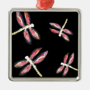 Insektenkunst Rosa Dragonfly Ornament Aus Metall