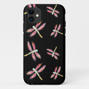 Insektenkunst tanzt Rosa Dragonfly iPhone 11 Hülle