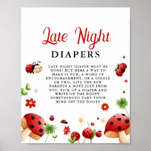 Insektenlaute Lady Late Night Diaper Kinderduschen Poster