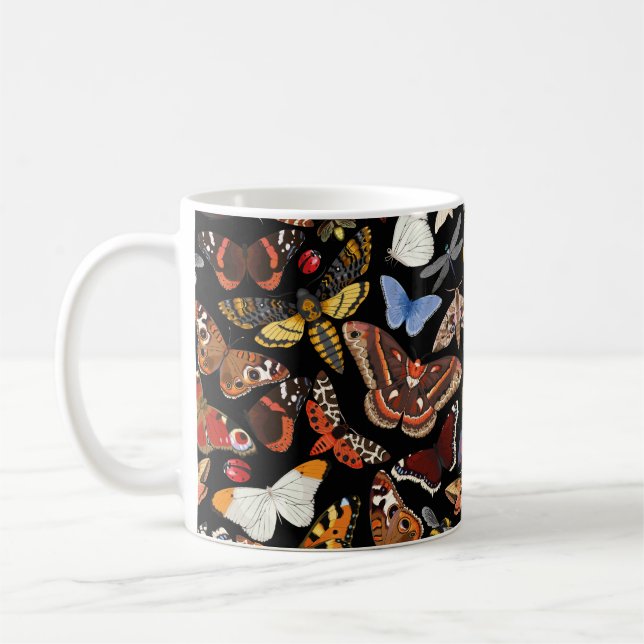 Insektennahtloses Muster Kaffeetasse (Links)