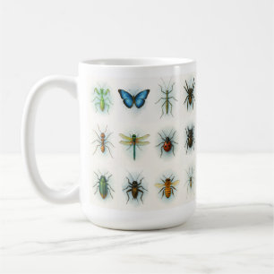 Insektensammlung Aquarellmalerei Insektenkunst Kaffeetasse