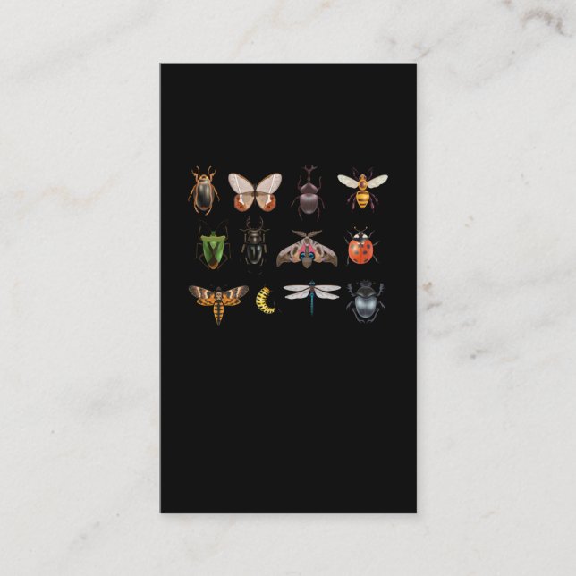 Insektensammlung Fly Butterfly Bee Ladybug Visitenkarte (Vorderseite)