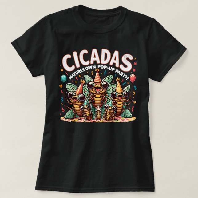 Insektenschwarm Doppelbrood Jumping Bug Cicada T-Shirt (Design vorne)