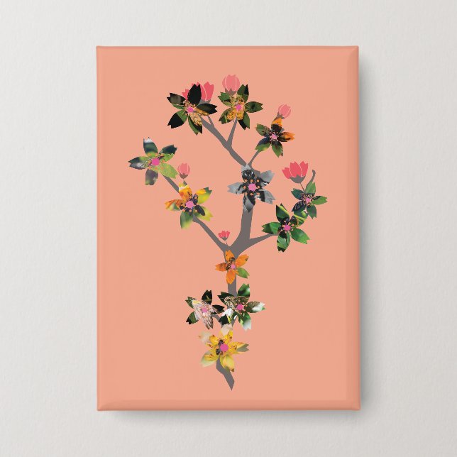 Insektenzweige Button (Vorderseite)