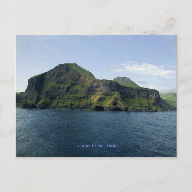 Insel Akutan Postkarte (Vorderseite)