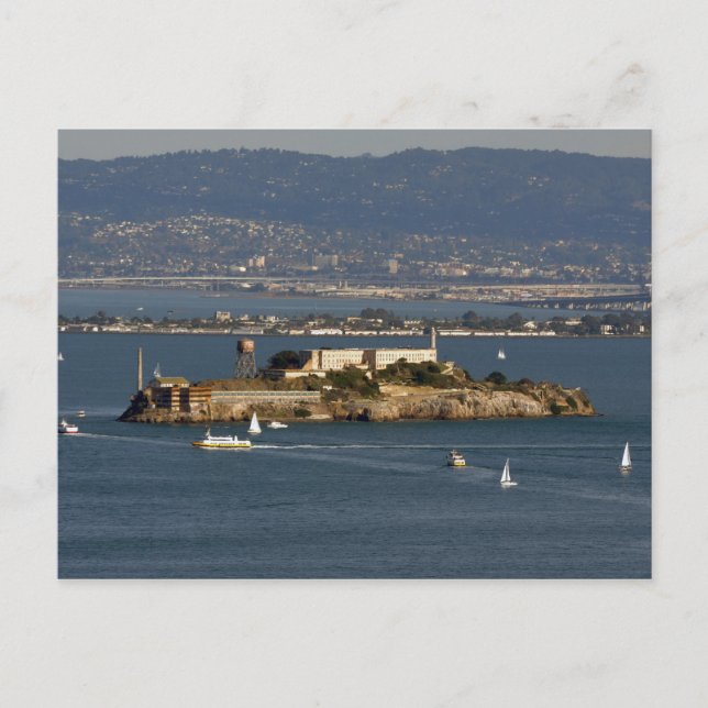 Insel Alcatraz in San Francisco Bay Area Postkarte (Vorderseite)