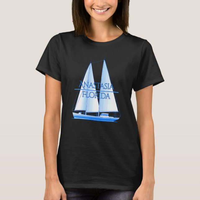 Insel Anastasia Florida Küste Nautisches Segeln T-Shirt (Vorderseite)
