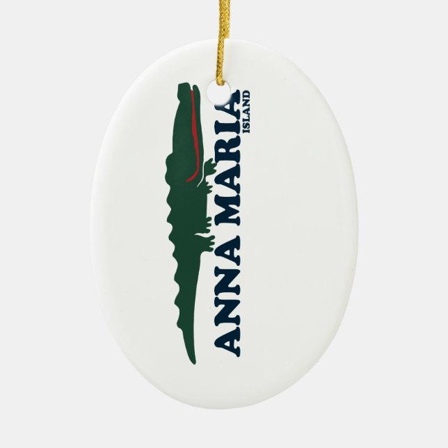 Insel Annas Maria - Alligator Keramik Ornament (Vorne)