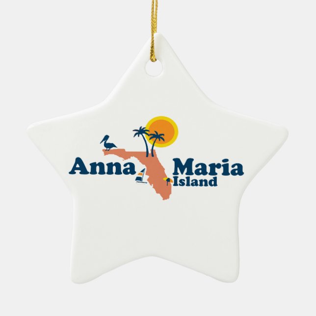 Insel Annas Maria - Karten-Entwurf Keramik Ornament (Vorne)