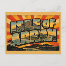 Insel Arran Schottland Vintage-Reise Kunst Postkarte
