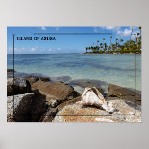 Insel Aruba Beach Poster
