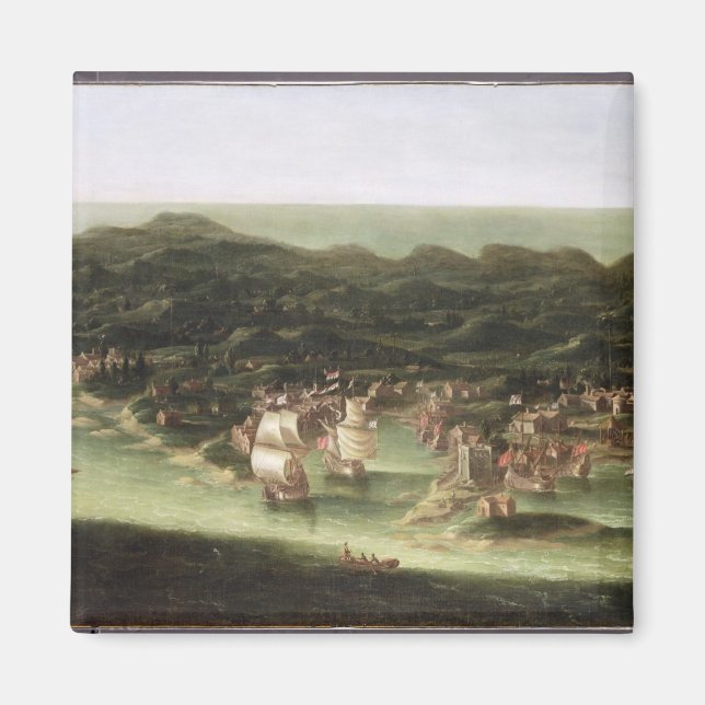 Insel Barbados, c.1694 (Öl auf Leinwand) Magnet (Vorne)