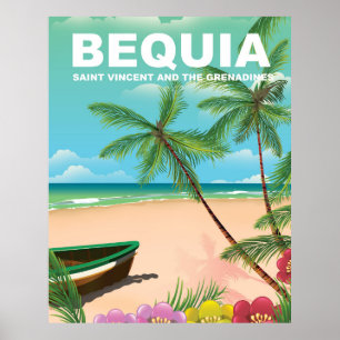 Insel Bequia in St. Vincent und die Grenadinen Poster