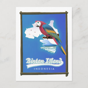 Insel Bintan Indonesien Reiseplan Feiertagspostkarte