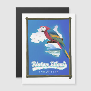 Insel Bintan Indonesien Reiseplan Magnetkarte