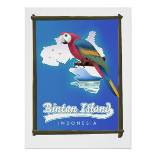 Insel Bintan Indonesien Reiseplan Poster