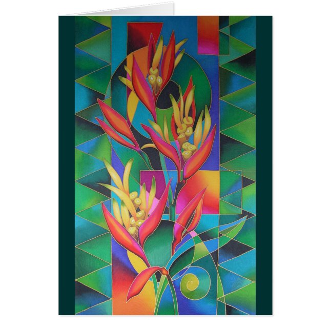 "INSEL-BLUMEN ~ HELICONIA " (Vorne)