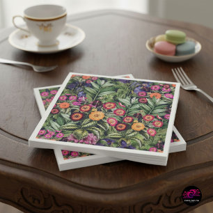 Insel Blumen Pinke Wiese Serviette
