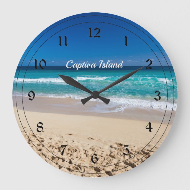 Insel Captiva, Florida Große Wanduhr (Vorderseite)