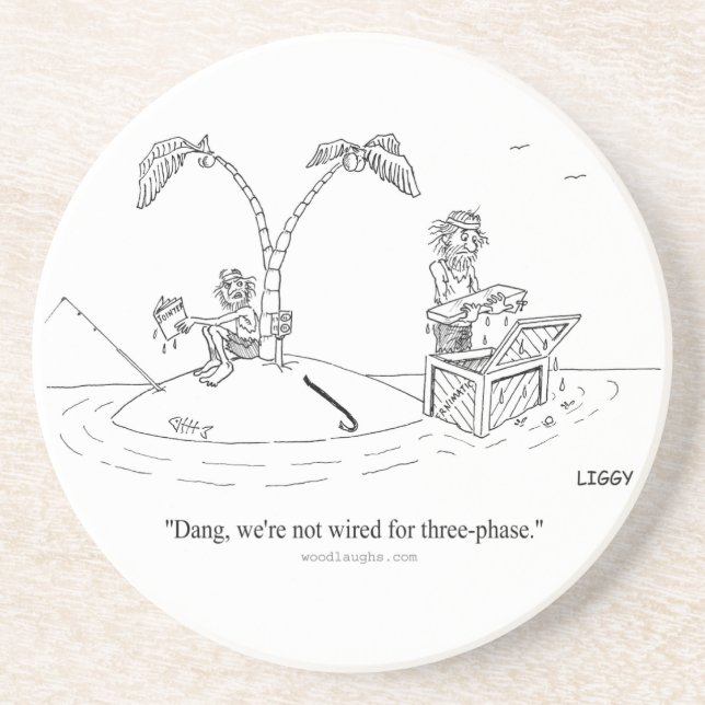 Insel-Cartoon-Untersetzer Untersetzer (Vorne)