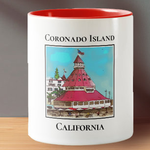 Insel Coronado in Kalifornien Zweifarbige Tasse