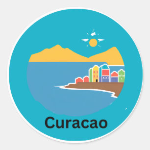 Insel Curaçao Runder Aufkleber