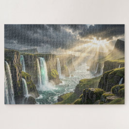 Insel der Legenden Küstenwasserfall Puzzle