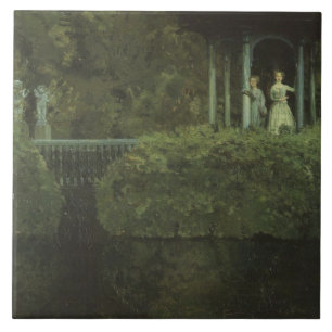 Insel der Liebe (von Konstantin Somov) Fliese