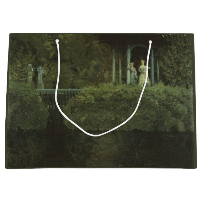 Insel der Liebe (von Konstantin Somov) Große Geschenktüte (Vorderseite)